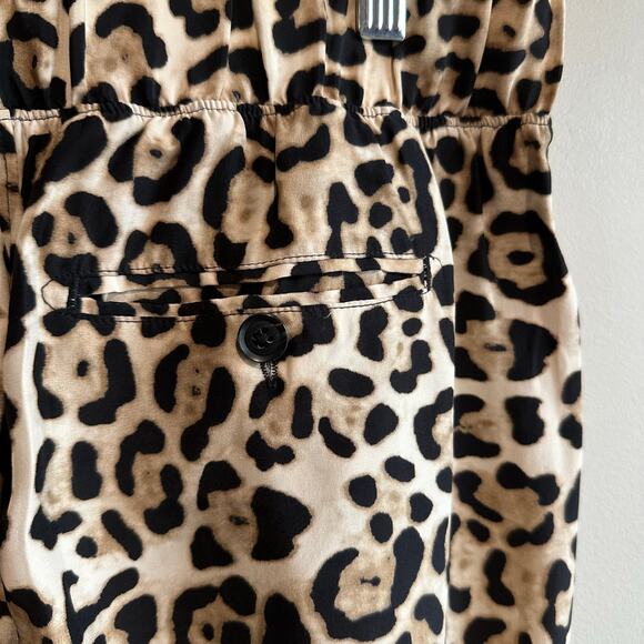 ATM Leopard Print Silk Pull on Pant Jogger XS - Picture 8 of 12